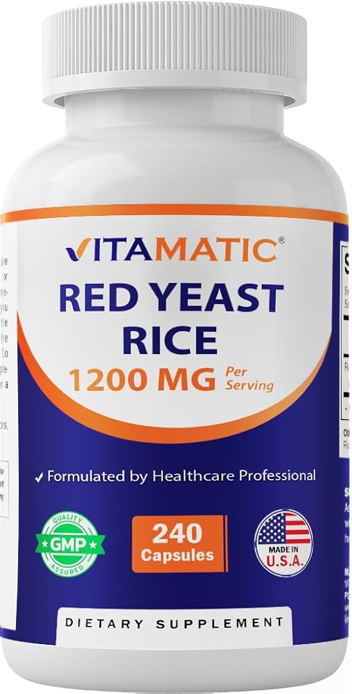 Vitamatic Red Yeast Rice 1200 mg - 240 Vegetarian Capsules