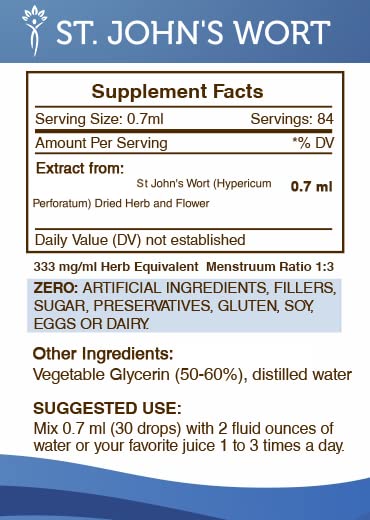 Secrets of the Tribe St. John's Wort Tincture Alcohol-Free Liquid