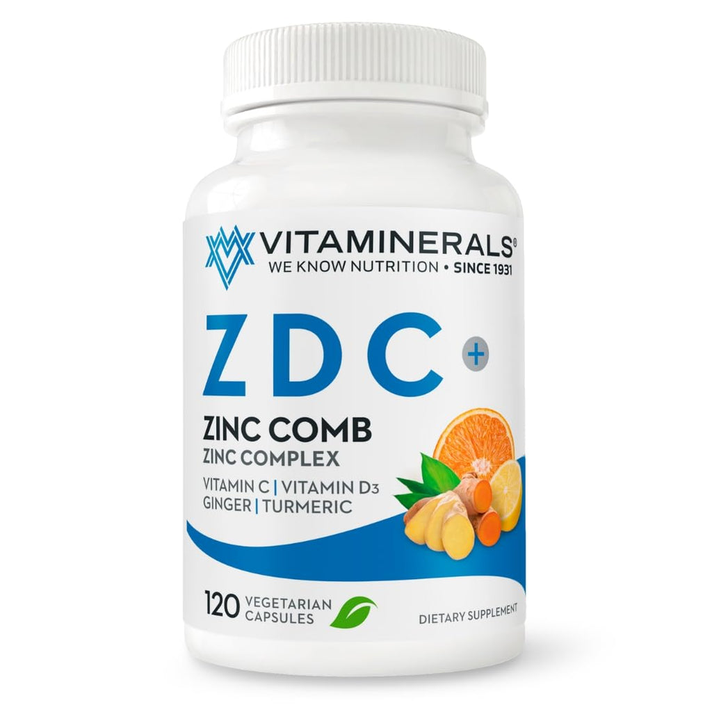 Vitaminerals Z D C Zinc Complex 50mg Vitamin D3 - 120 Capsules