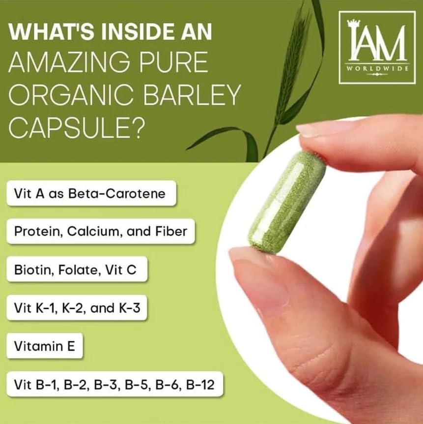 Generic Organic Barley Grass Capsules from Australia - 100 Capsules - image 4