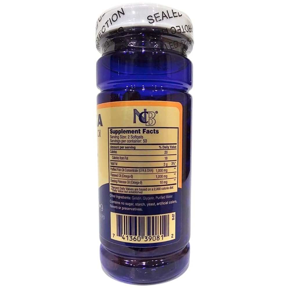 NCB Alaska Deep Sea Fish Oil Omega 3-6-9 - 100 Softgels - image 2