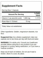 Swanson Vitamin C with Rose HIPS Immune System Support Skin