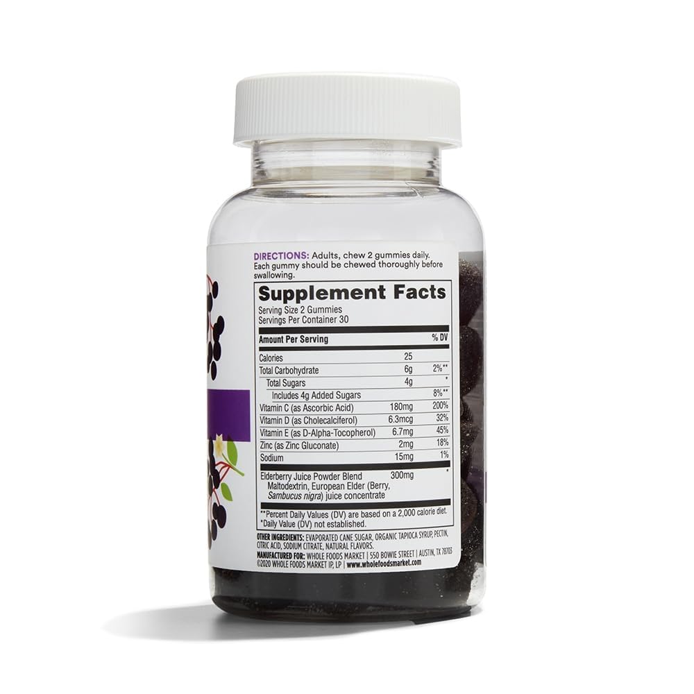 365 by Whole Foods Market Elderberry Gummies - 60 Count - image 2