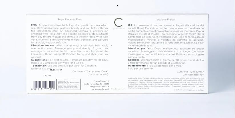 Cosmofarma Royal Placenta Hair Lotion - 4.1 Fl Oz - image 3