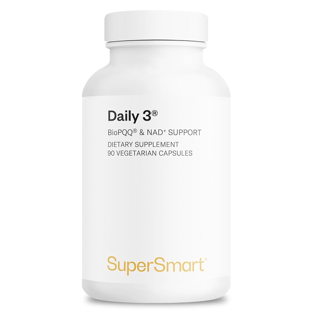 Supersmart Daily3 + Bio PQQ Multivitamin - 90 Vegetarian Capsules