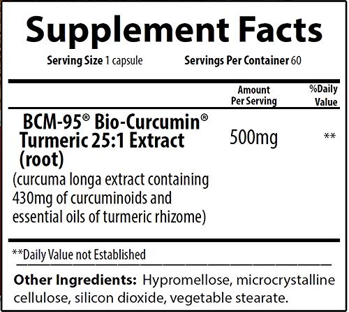 BCM- 95 Turmeric - Curcumin BCM-95 Turmeric Curcumin - 60 Vegetable Capsules - image 3
