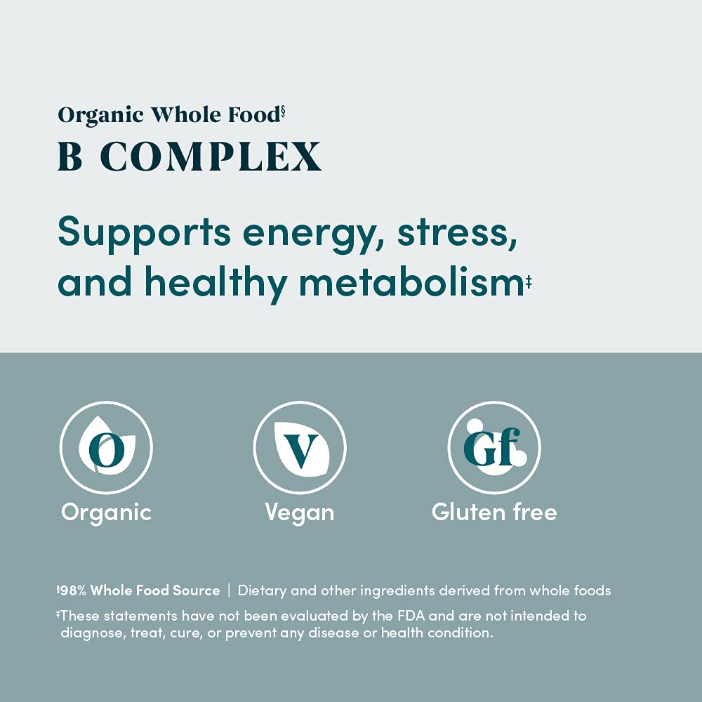 Amazon Elements Organic Whole Food B Complex - 60 Tablets - image 5