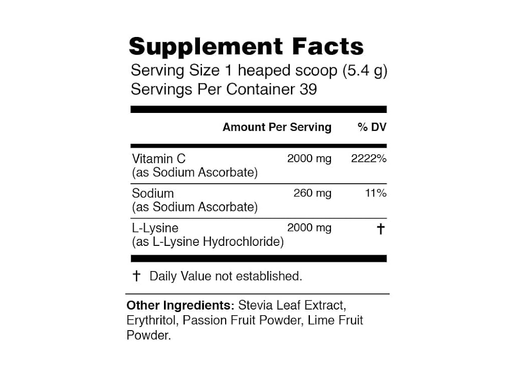 Life Energy Vitamin C & L-Lysine Drink Mix Powder - 210g - image 2