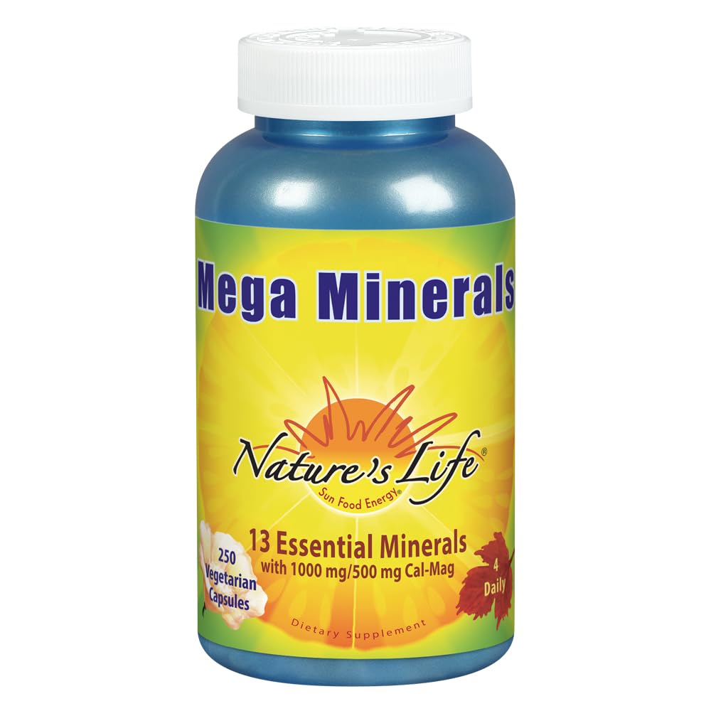 Nature's Life Mega Minerals Complex Multi Mineral - 250 Vegetarian Capsules