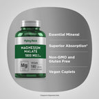 Piping Rock Magnesium Malate 1800 mg - 180 Caplets - image 4