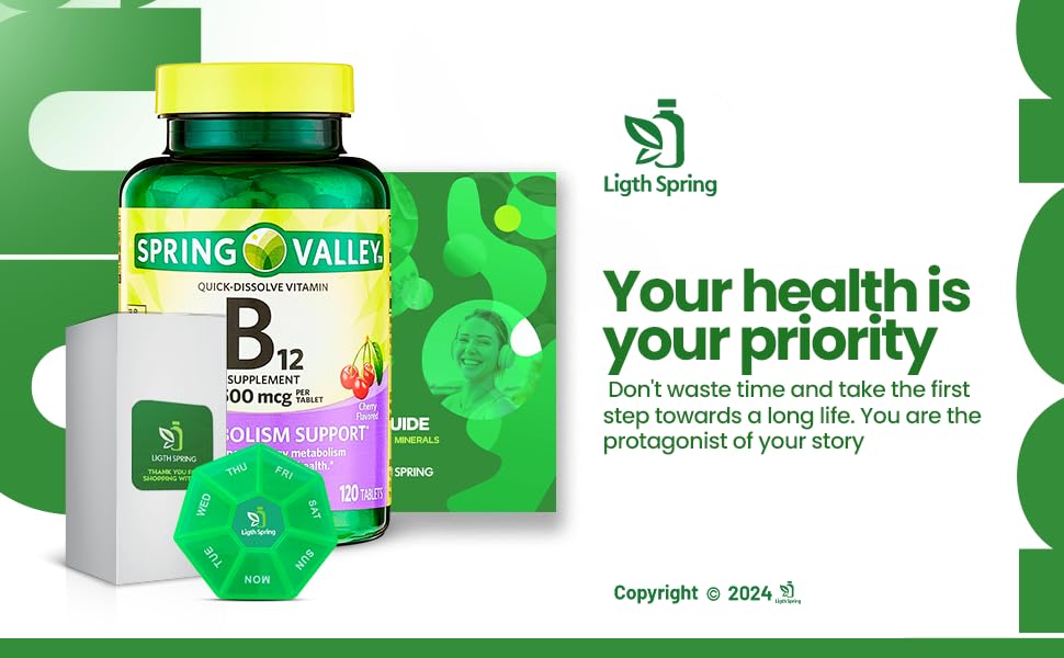 LightSpring Vitamin B12 2,500 mcg Cherry Flavor - 120 Tablets - image 8