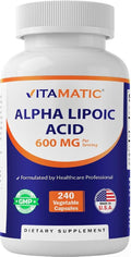 Vitamatic Alpha Lipoic Acid 600 mg - 240 Vegetarian Capsules