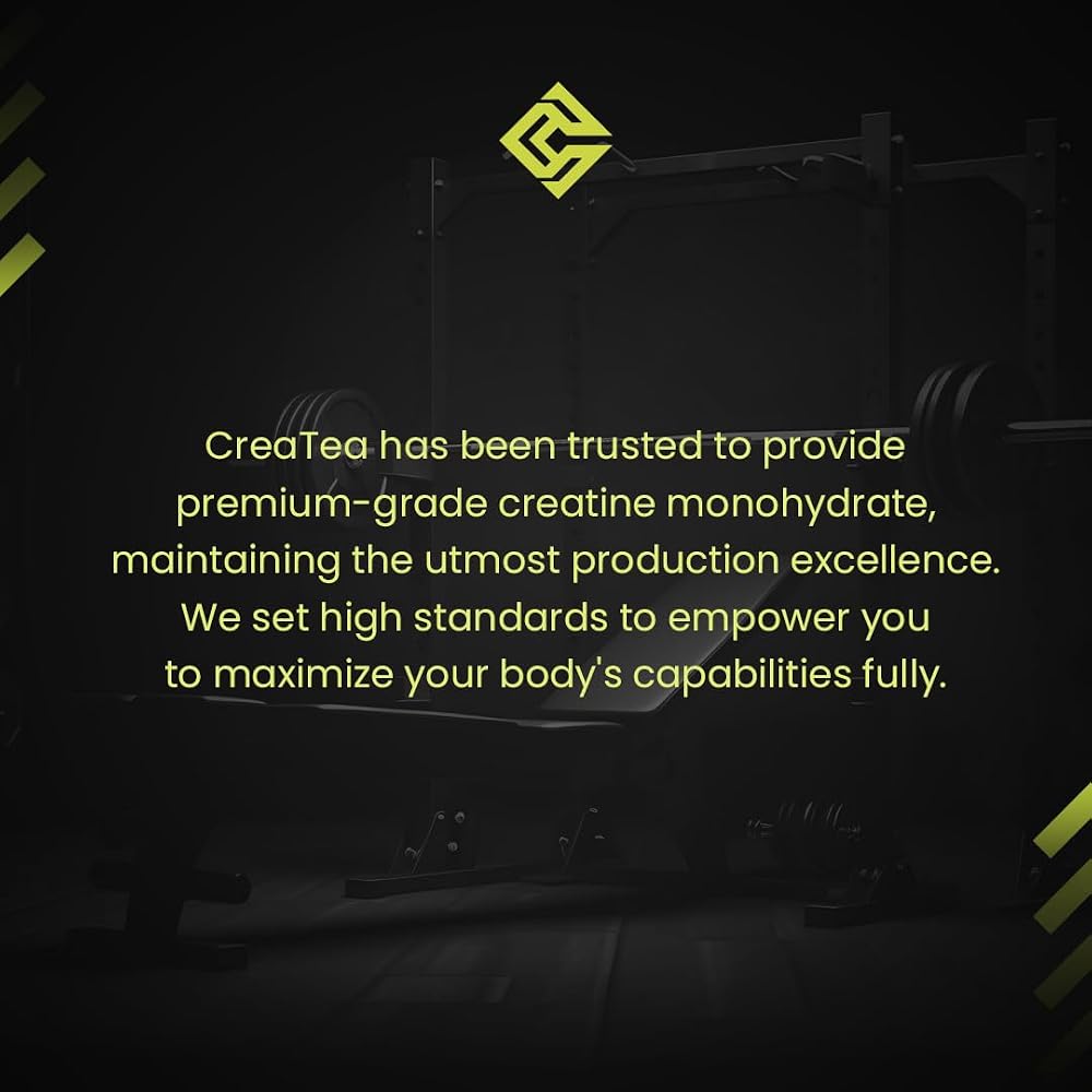 CreaTea 100% Creatine Monohydrate Powder Lemon - 500g - image 3