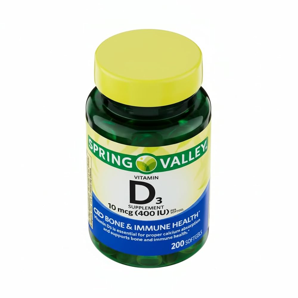 Unique Bundle Vitamin D3 10 mcg (400 IU) - 200 Softgels