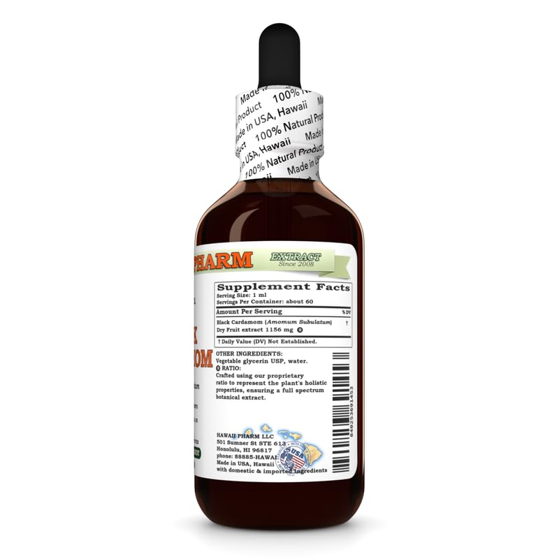 Hawaii Pharm Black Cardamom Alcohol-Free Extract - 32 fl oz - image 3