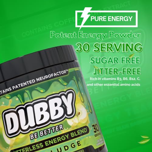 Dubby Sugar Free Energy Drink Powder Green Apple - 30 Servings - image 5
