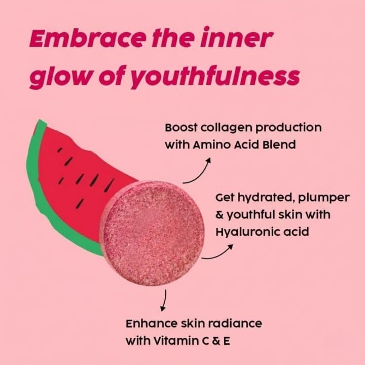 Collagen Builder Bubbly Effervescent Watermelon for Hydrated Skin - 15 Tablets - image 3