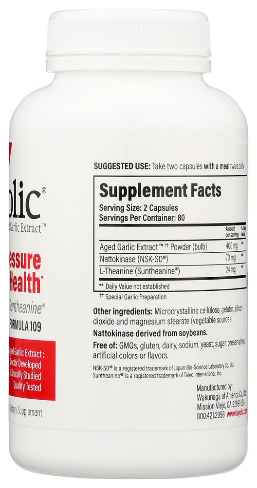 Kyolic Formula 109 Garlic Supplement - 160 Capsules - image 4