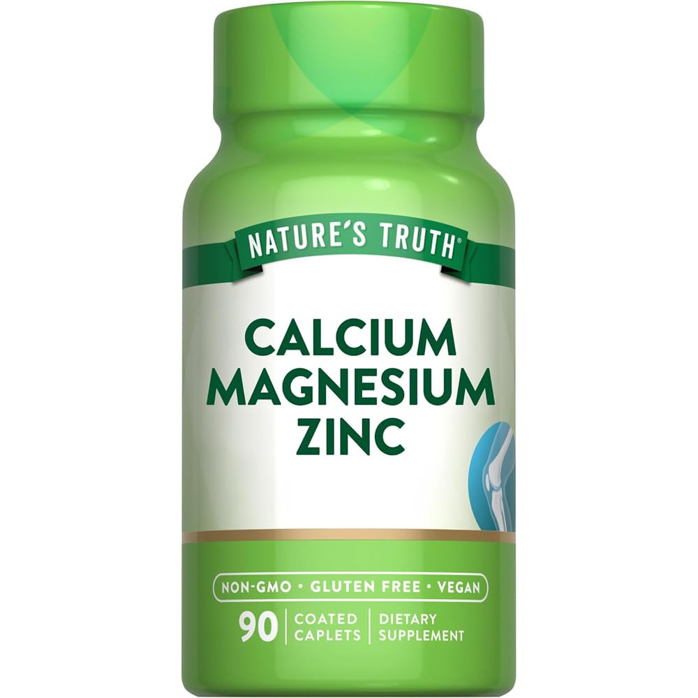 Nature's Truth Calcium Magnesium Zinc Plus Vitamin D3 - 180 Caplets