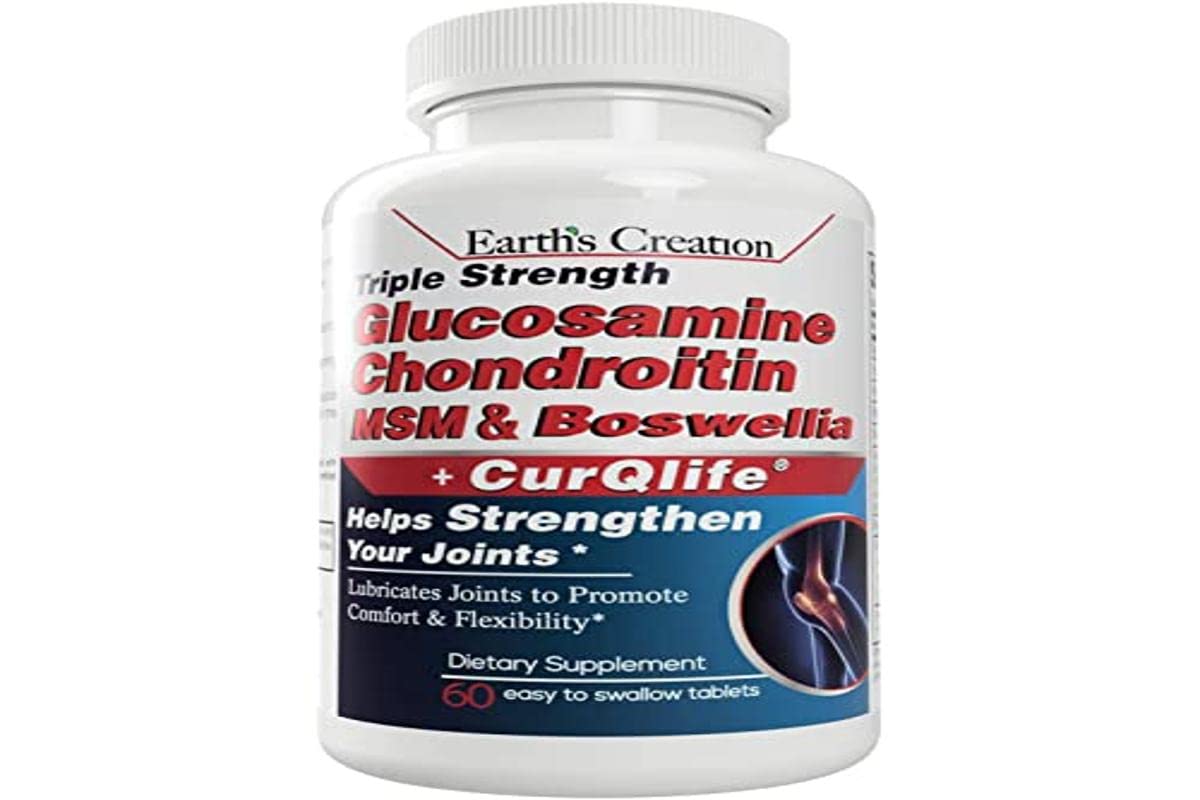 Earth's Creation Triple Strength Glucosamine Chondroitin MSM - 60 Capsules