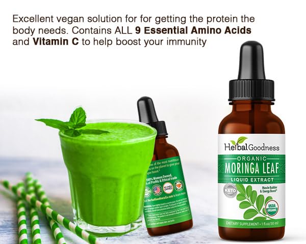 Herbal Goodness Organic Moringa Extract Liquid Drops - 12 Fl Oz - image 5