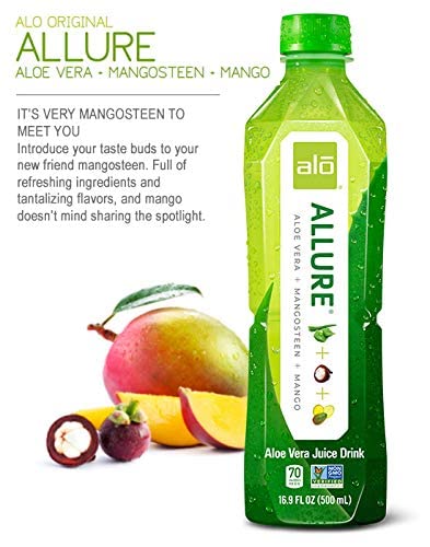 ALO ALLURE Aloe Vera Juice Drink with Mango - 12 x 500mL - image 2