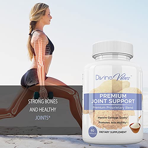 Divine Vibes Glucosamine Chondroitin Turmeric MSM Boswellia - 60 Tablets - image 3