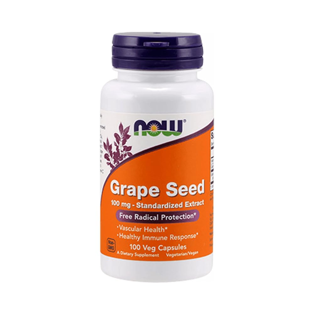 NOW Foods Grape Seed Extract 100 mg - 100 Vegetarian Capsules