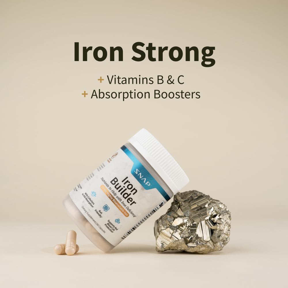 Snap Supplements Natural Iron Builder - 60 Vegan Capsules - image 7