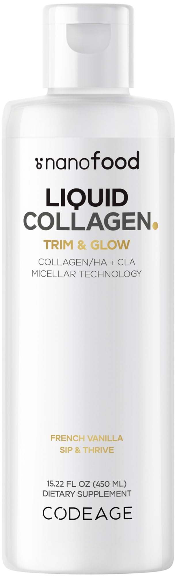 Codeage Liquid Collagen Supplement with CLA & Hyaluronic Acid - 15.22 fl oz