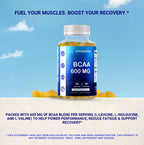 Vitamatic BCAA Gummies - Branch Chain Amino Acid Supplements - Peach