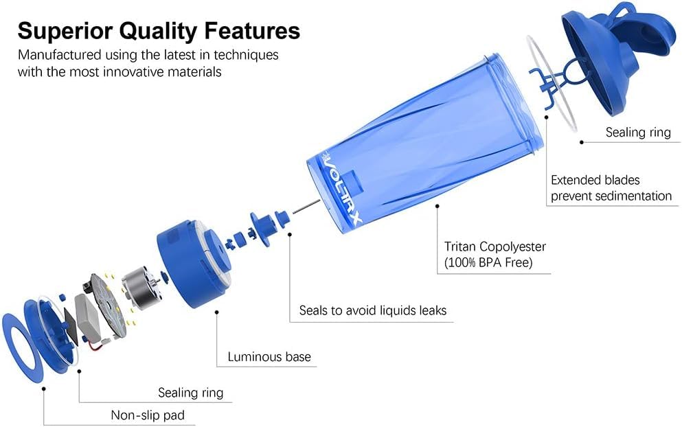 VOLTRX VortexBoost Electric Shaker Bottle