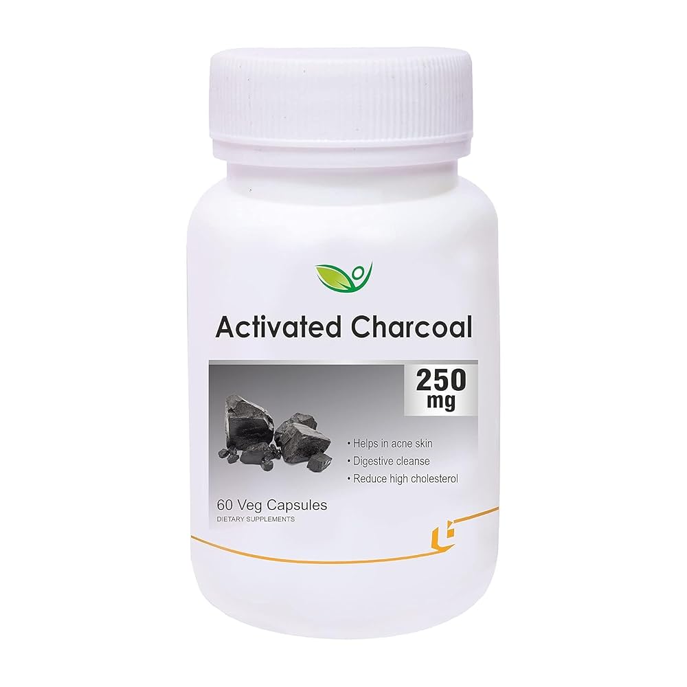 Generic Activated Charcoal 250mg Digestive Cleanse - 60 Capsules