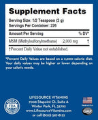 LifeSource Vitamins MSM Powder - 16 oz - image 2