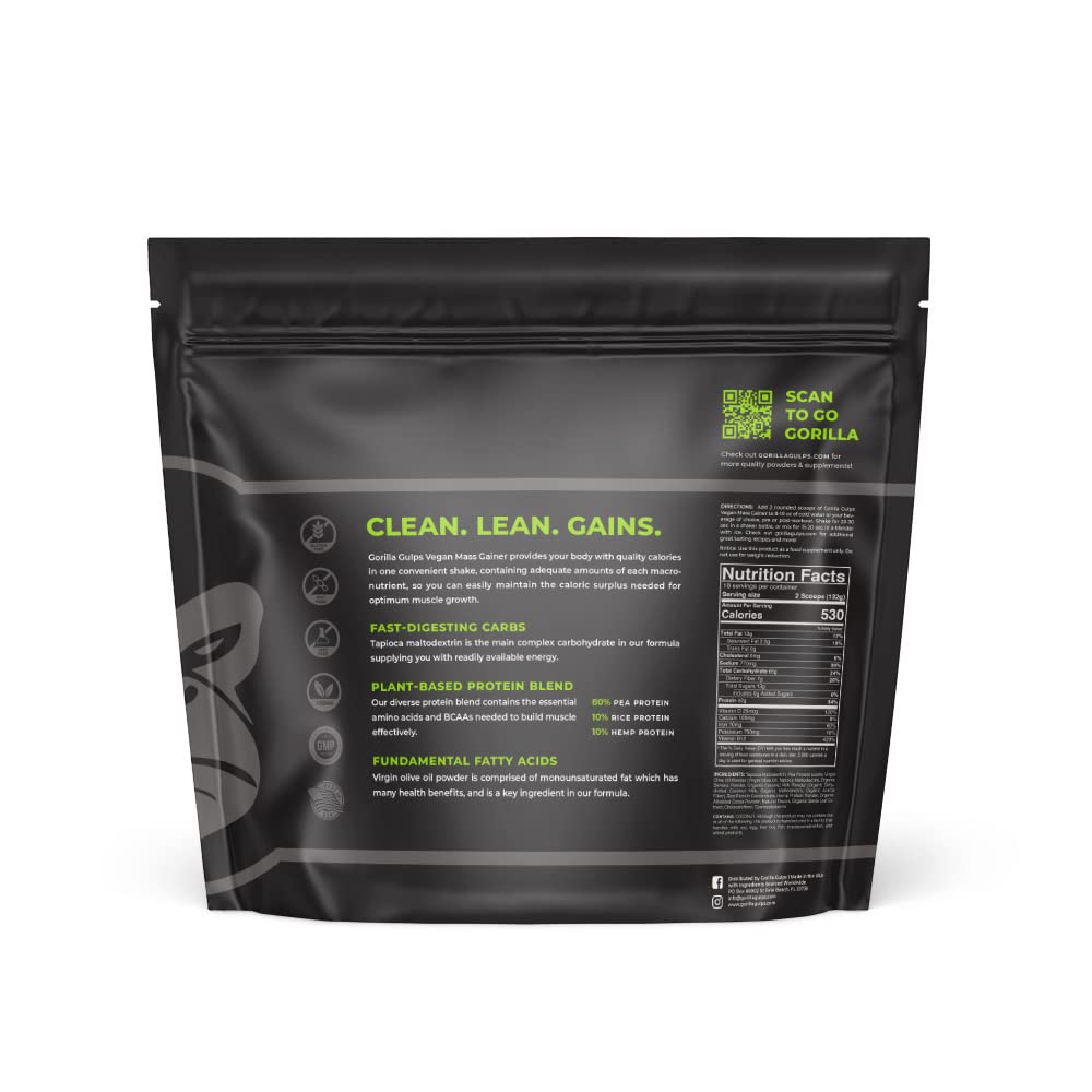 Gorilla Gulps Vegan Mass Gainer