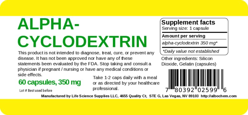Generic Alpha Cyclodextrin Capsules - 60 Count - image 4