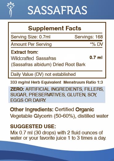 Secrets of the Tribe Sassafras Tincture Alcohol-Free Extract - image 8