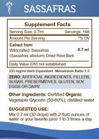 Secrets of the Tribe Sassafras Tincture Alcohol-Free Extract