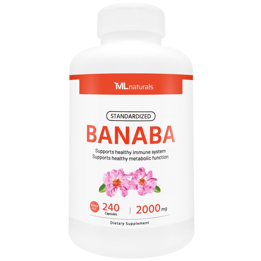 ML Naturals Banaba 2,000mg - 240 Vegetable Capsules