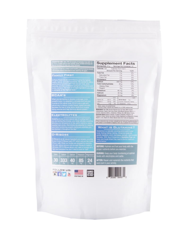 Ryno Power Hydration Fuel Electrolyte Drink Mix Fruit Punch - 20 Servings - image 4
