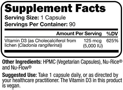 Script Essentials Vegan Vitamin D3 5000 IU Bone & Immune Support - 90 Capsules - image 5