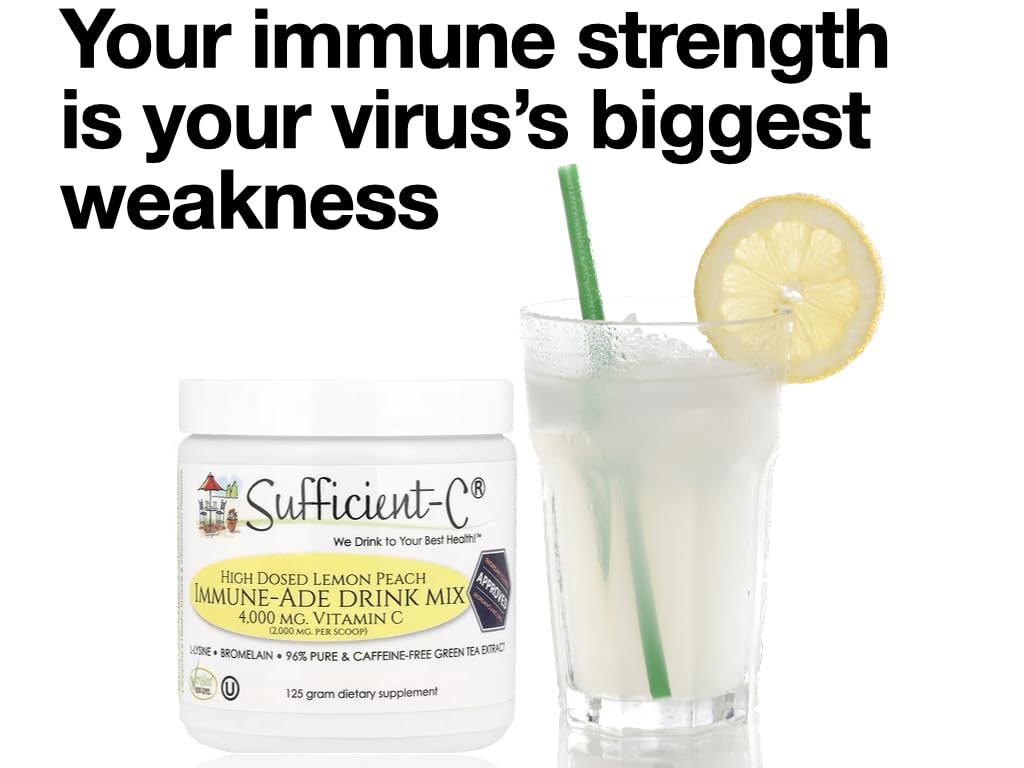 Sufficient-C High Dose Vitamin C Lemon Peach Drink Mix - 3 Pack - image 7