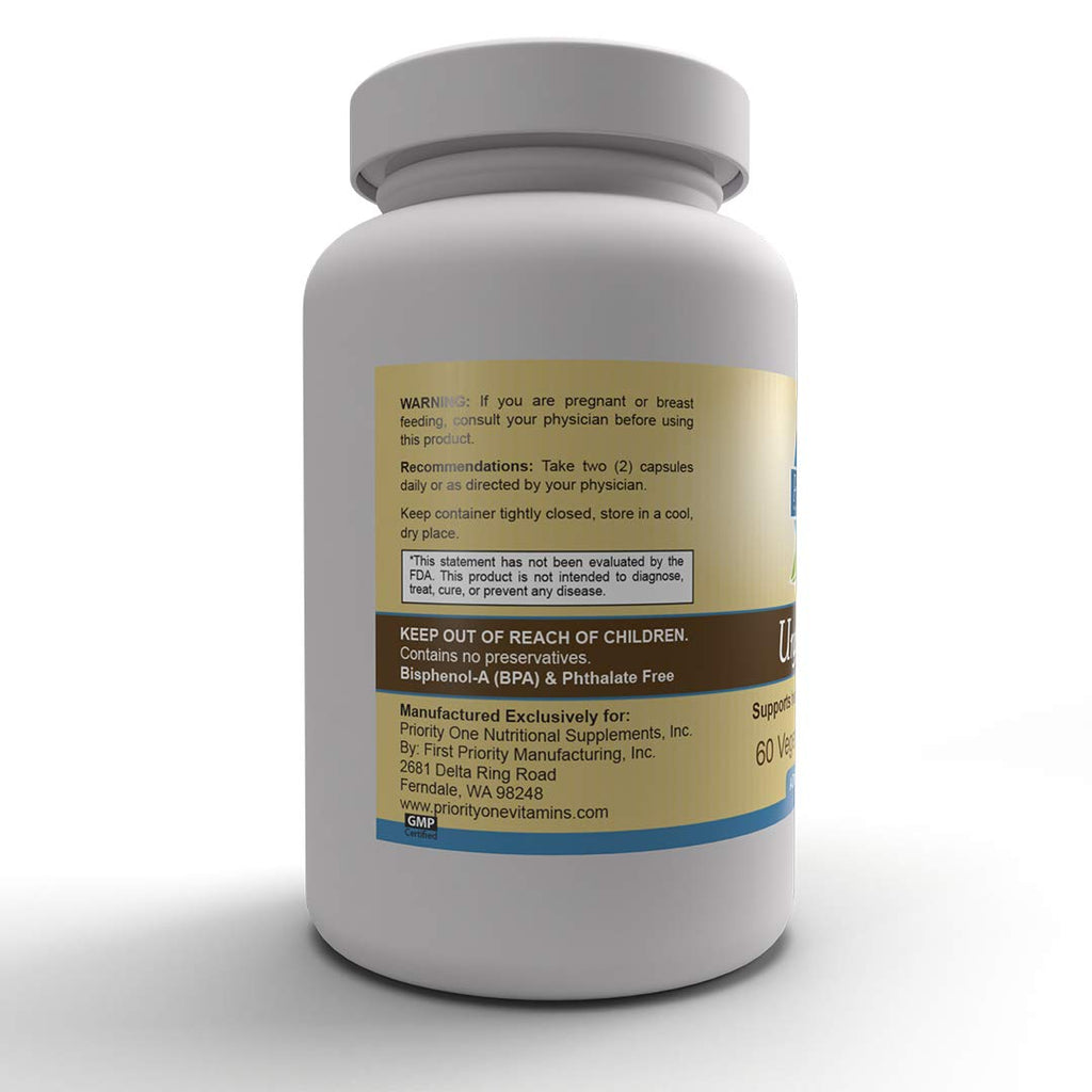 Priority One Vitamins Urgent Less Vegetarian Capsules - 60 Count - image 4