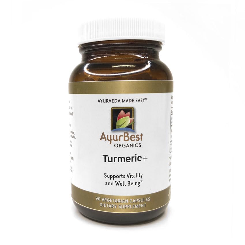 AyurBest Organic Turmeric Plus Capsules 500 mg - 90 Vegetarian Capsules