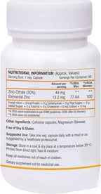 Zinc Citrate Supplement for Skin, Hair & Nails - 60 Vegetarian Capsules - image 2