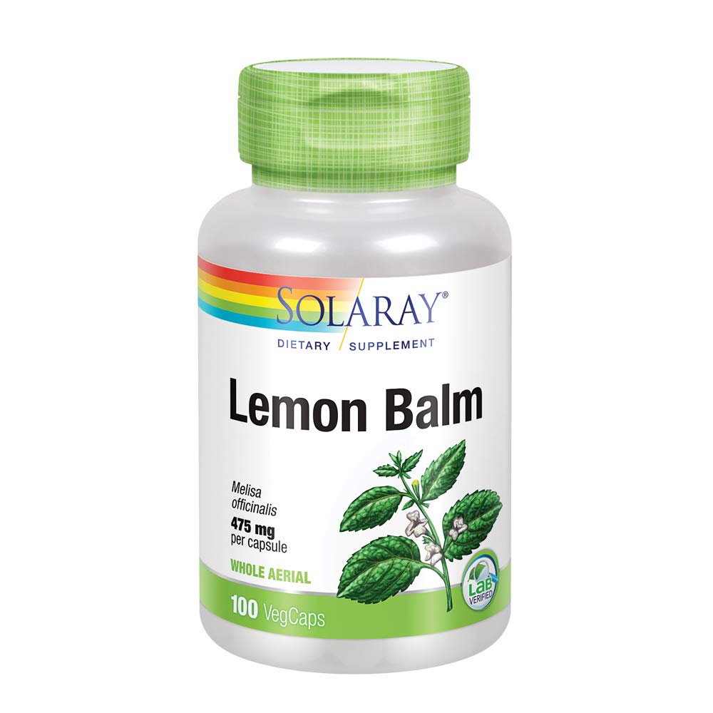 SOLARAY Lemon Balm Aerial 475mg - 100 Capsules