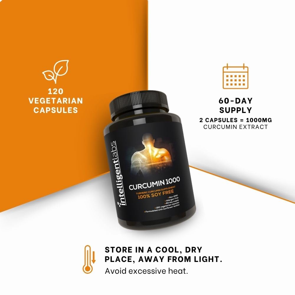 Intelligent Labs Curcumin Turmeric Extract 1000mg Joint Support - 120 Capsules - image 5