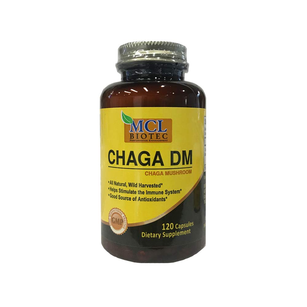 MCL BioTec Chaga DM 500mg Mushroom Extract - 120 Capsules