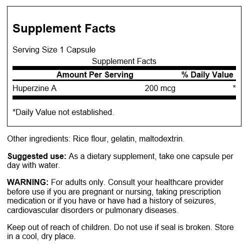 Swanson Maximum-Strength Huperzine A 200 mcg
