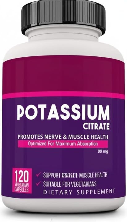 Potassium Citrate 99mg Supports Bone & Joint Health - 120 Vegetarian Capsules